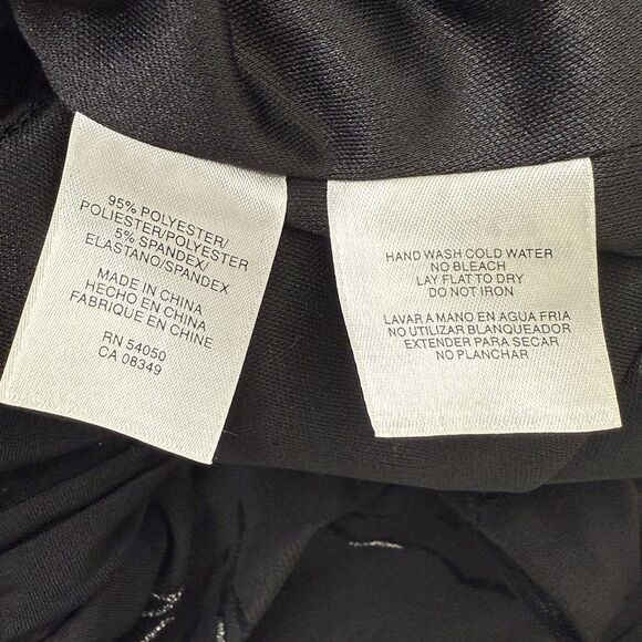 Evan Picone Floral Velvet Burnout Dress 4P Black Empire Ruched Dark Fairy Grunge - Picture 10 of 12